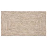 vidaXL Vloerkleden Rechthoekig Natuurlijk en Wit 60 x 110 cm Jute