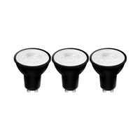 GU10 LED Spots zwart - Warm wit licht - 4W/50W - 345 lm - 3PACK