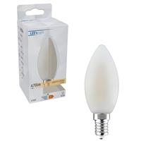LongLife LED Filament Lamp Kaars E14 - Melkglas - Warm wit - 4.5W vervangt 40W