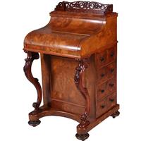 Davenport in wortelnoten met geheim pop-up-vak ca 1870 (No.342060)