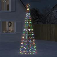vidaXL LED-kerstboom met spikes 570 LEDs kleurrijk 300 cm