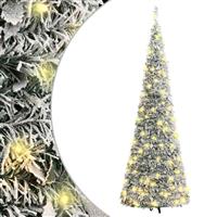 vidaXL Kunstkerstboom pop-up met sneeuw 200 LEDs 210 cm