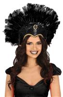 Zwarte Tooi Veren En Glitters