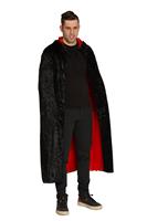 Halloween Cape Zwart Rood Deluxe
