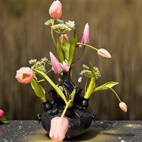 Tulpenvaas - kunsttulpen - compleet