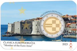 Kroatië 2 Euro 2023 Lid van de Eurozone Coincard