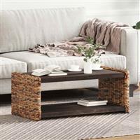 vidaXL Bijzettafel Naturel 44.5 x 45 x 45 cm Massief Mahoniehout