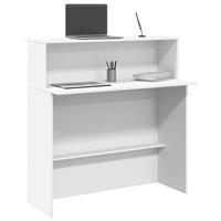 vidaXL Receptiebalie wit 100x50x103,5 cm bewerkt hout