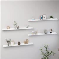vidaXL Wandschappen 4 st 100x9x3 cm wit