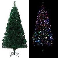 vidaXL Kunstkerstboom met standaard 120 cm glasvezel groen