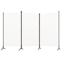 vidaXL Kamerscherm met 3 panelen 260x180 cm stof wit