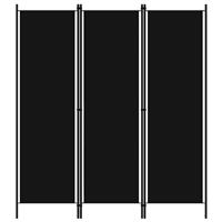 vidaXL Kamerscherm met 3 panelen 150x180 cm zwart