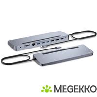 I-tec USB-C Metal Ergonomic 3x 4K Display Docking Station with Power Delivery 100 W + Universal Char