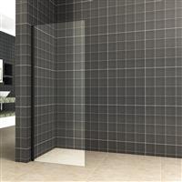 Zijwand Aqua Splash Voor Schuifbare Douchedeur 80x200 cm 8 mm Nisdeur NANO Mat Zwart