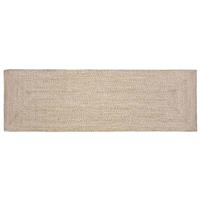 vidaXL Vloerkleden Rechthoekig Natuurlijk en Wit 60 x 300 cm Jute