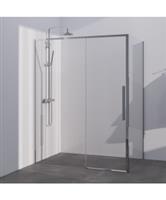 BRAUER Season douchecabine model B met schuifdeur helder glas 140x100x200 omkeerbaar incl. glascoati