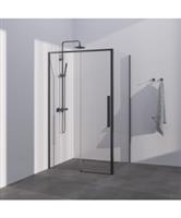 BRAUER Season douchecabine model B met schuifdeur helder glas 100x80x200 omkeerbaar incl. glascoatin