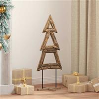 vidaXL Kerstboom met standaard Bruin 90 cm Massief teakhout