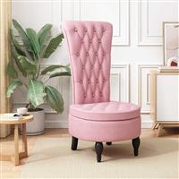 vidaXL HoogRugStoel Roze 56,5 x 70 x 110 cm Fluweel