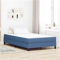 vidaXL Bedmatras met matras Blauw 120 x 190 cm Stof
