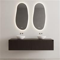 Onderkast Gliss Design Timotheus 200 CM 2 Lades Incl Topplaat Charcoal