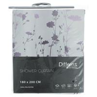 Douchegordijn Differnz Folia Polyester 180x200 cm Paars