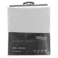 Douchegordijn Differnz Color Polyester 240x200 cm Wit