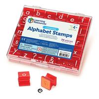 Alfabet stempels: kleine letters en leestekens (34 stuks)