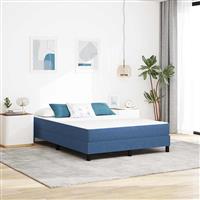 vidaXL Bedmatras met matras Blauw 140 x 190 cm Stof