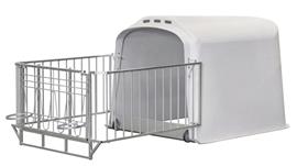 CalfOTel XL-2 met drempel, 4-delig hekwerk en 2 emmerringen