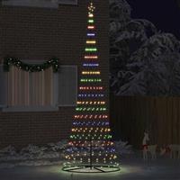 vidaXL LED Kerstboom met 455 LED Multikleur 184.5 cm Metaal