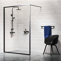 Sealskin Get Wet Contour Inloopdouche A3 90x200 cm 6mm Helderglas Mat Zwart