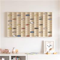 vidaXL Muurdisplaykast met plank Beige 98 x 4,5 x 55 cm Bewerkt hout