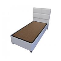Compleet 1persoons Boxspring met Koudschuim HR45 matras (- Maat: 80x200)