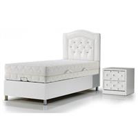 Opberg Boxspring Diamond 1 persoon (Kleur: Zwart)