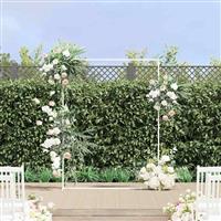 vidaXL Trouwrand Wit 150 x 49,5 x 200 cm Staal