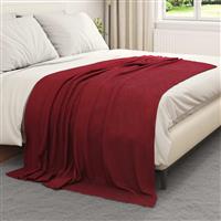 vidaXL Kleden 6 stuks Bordeaux Rood 200 x 150 cm Fleece