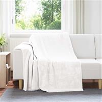 vidaXL Gooi Deken Wit 150 x 200 cm Fleece