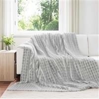 vidaXL Kleden 6 stuks Grijs 240 x 220 cm Fleece