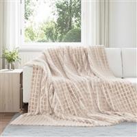vidaXL Kleden 6 stuks Beige 240 x 220 cm Fleece