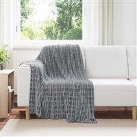 vidaXL Gooi Deken Donkergrijs 150 x 130 cm Fleece