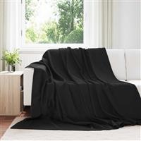 vidaXL Kleden 24 stuks Zwart 240 x 220 cm Fleece