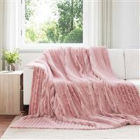 vidaXL Gooi Deken Roze 270 x 240 cm Fleece
