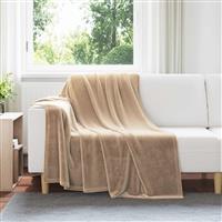 vidaXL Gooi Deken Kameel 150 x 200 cm Fleece
