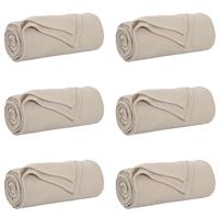 vidaXL Kleden 6 stuks Beige 200 x 150 cm Fleece