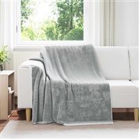 vidaXL Gooi Deken Grijs 150 x 200 cm Fleece