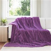 vidaXL Kleden 6 stuks Paars 240 x 220 cm Fleece
