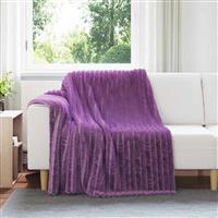 vidaXL Gooi Deken Paars 200 x 150 cm Fleece