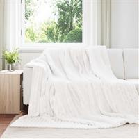 vidaXL Gooi Deken Wit 270 x 240 cm Fleece