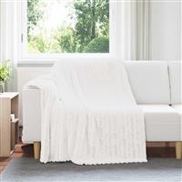 vidaXL Gooi Deken Wit 200 x 150 cm Fleece